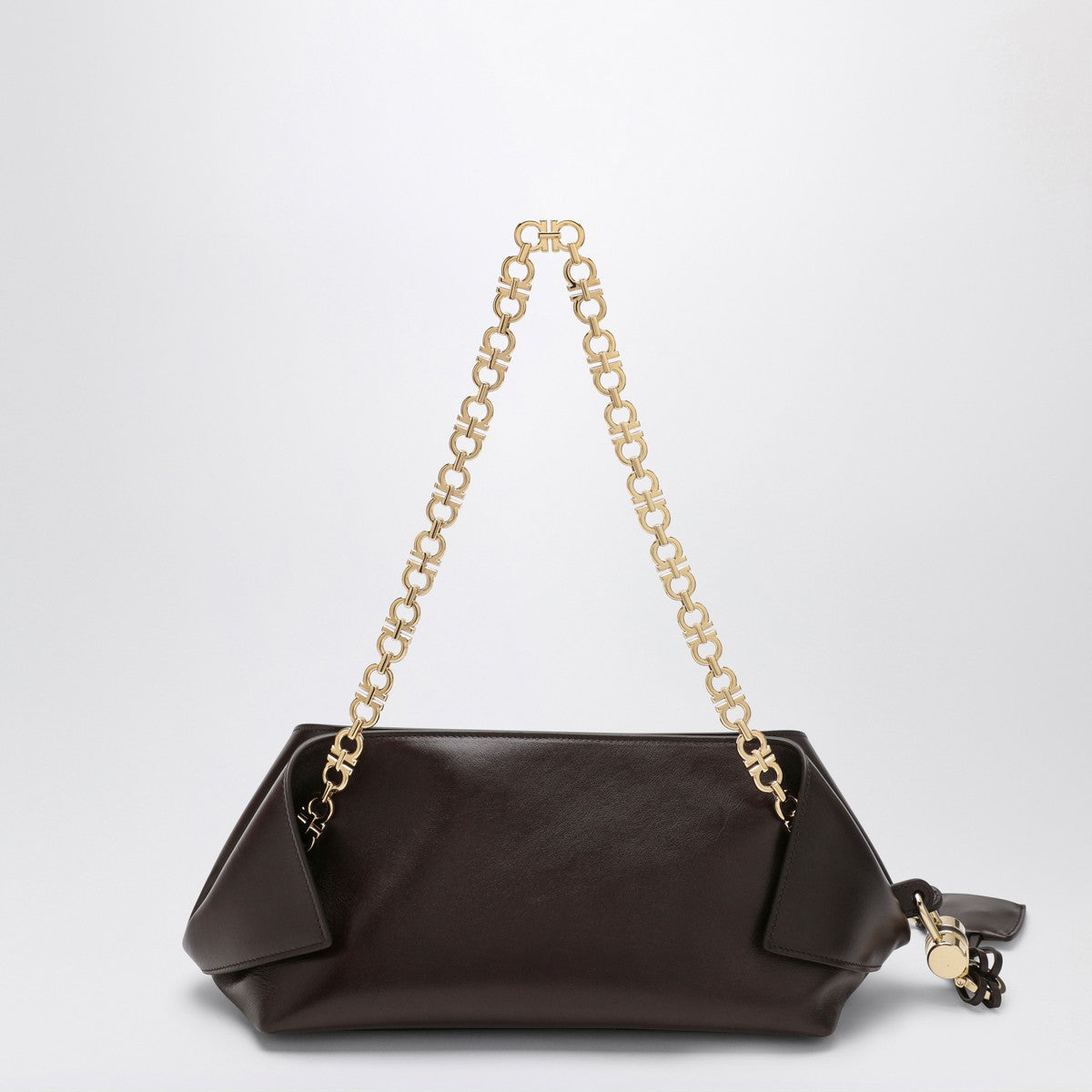Ferragamo Shoulder bag S in dark brown leather