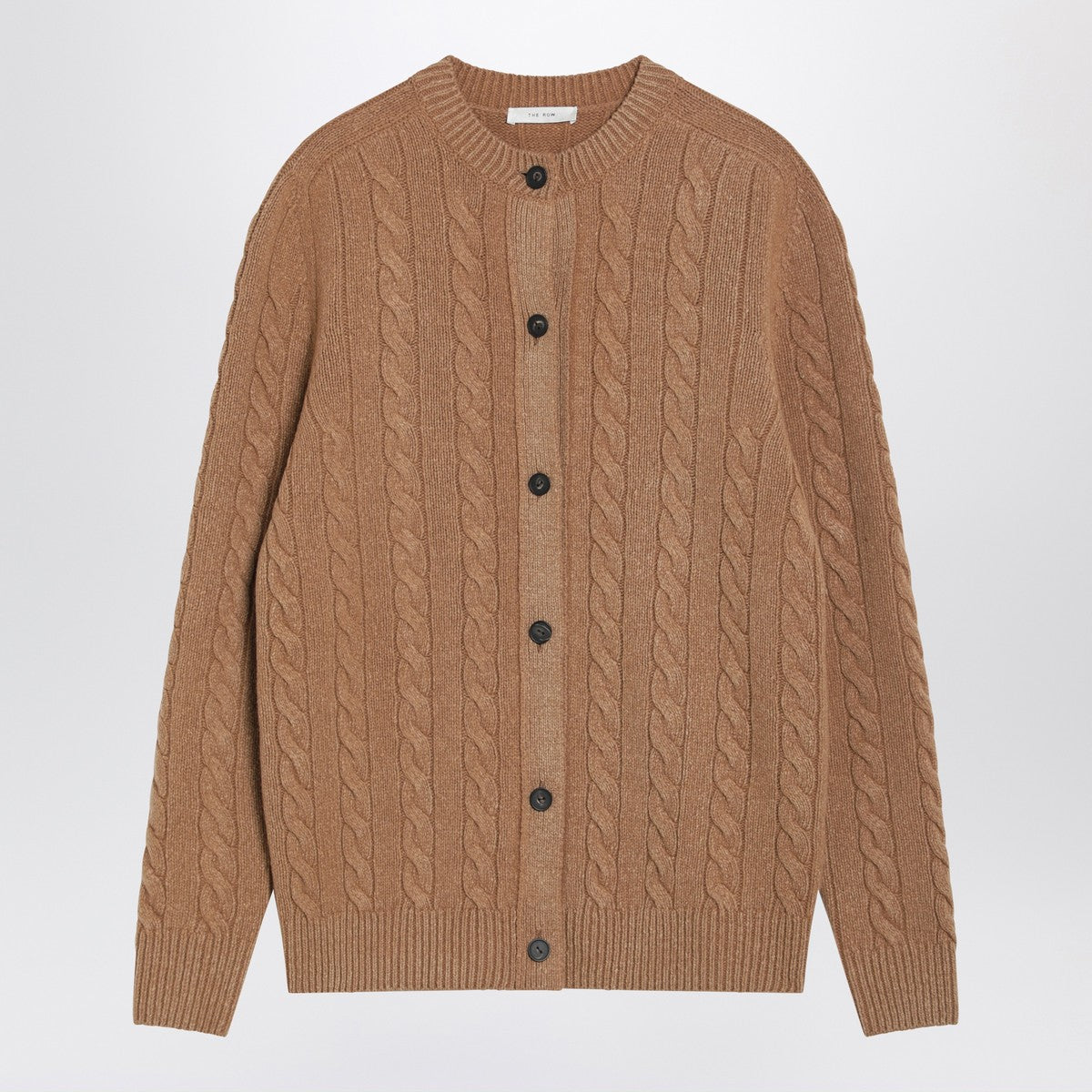 The Row Loneke cardigan in light brown wool
