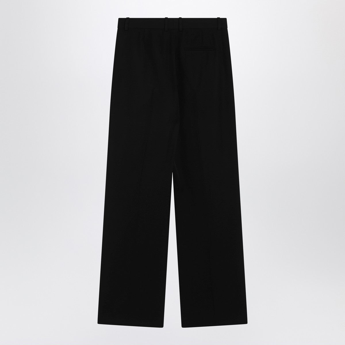 The Row Black wool trousers