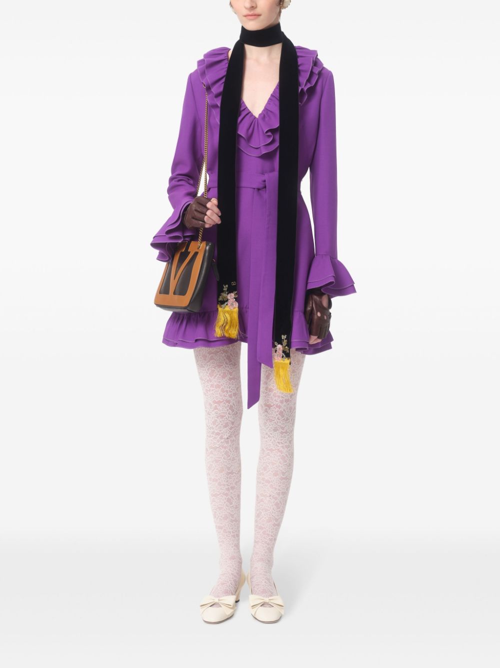 Valentino Crepe couture mini dress