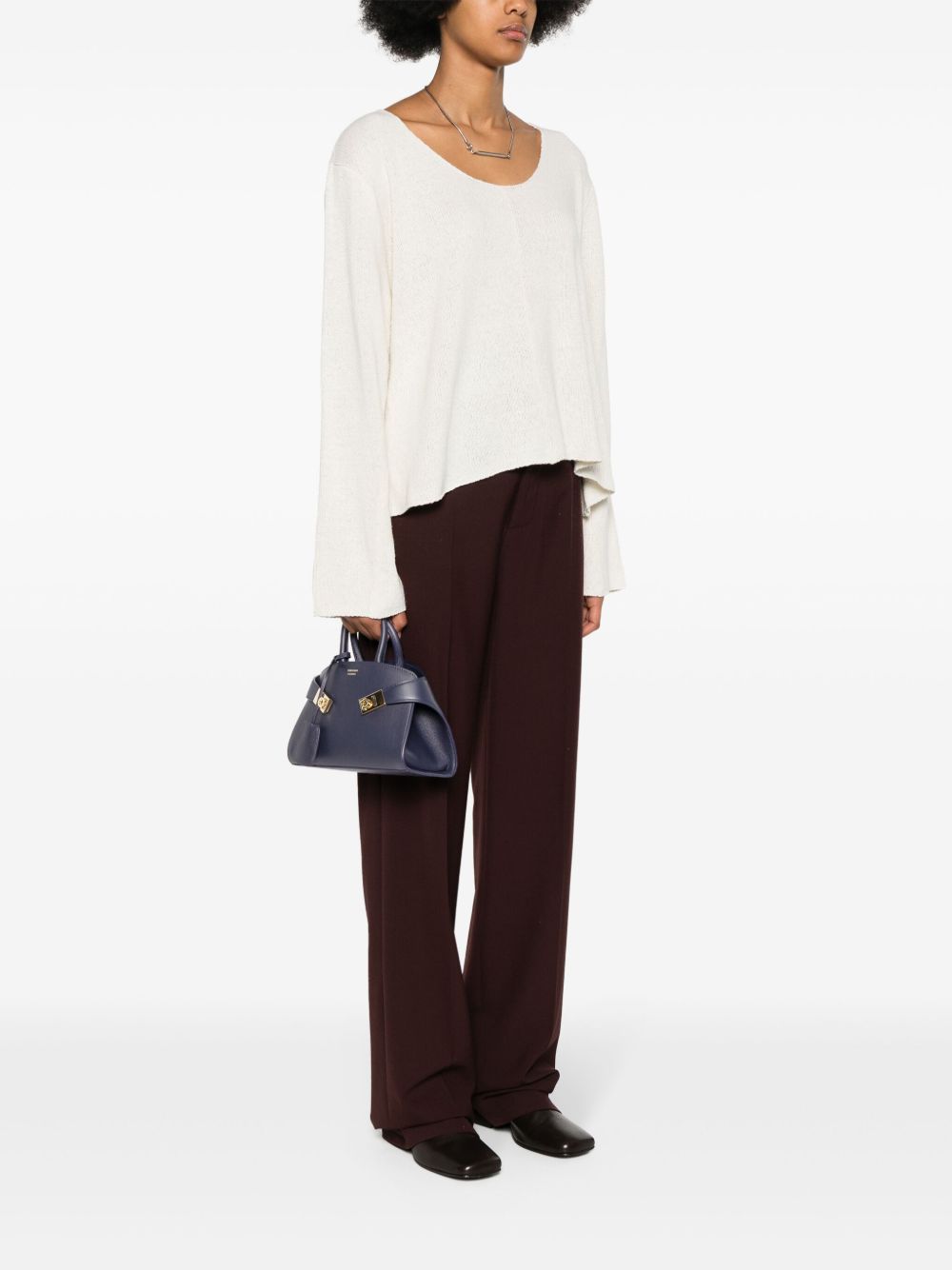 Ferragamo Logo-print leather tote bag