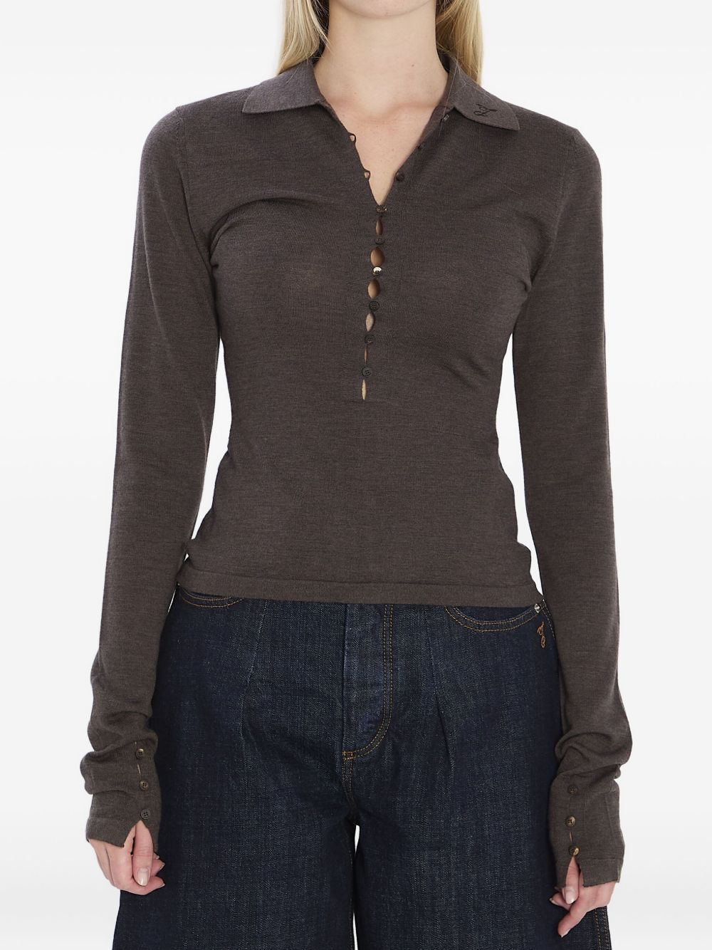 JACQUEMUS T-shirts and Polos Brown