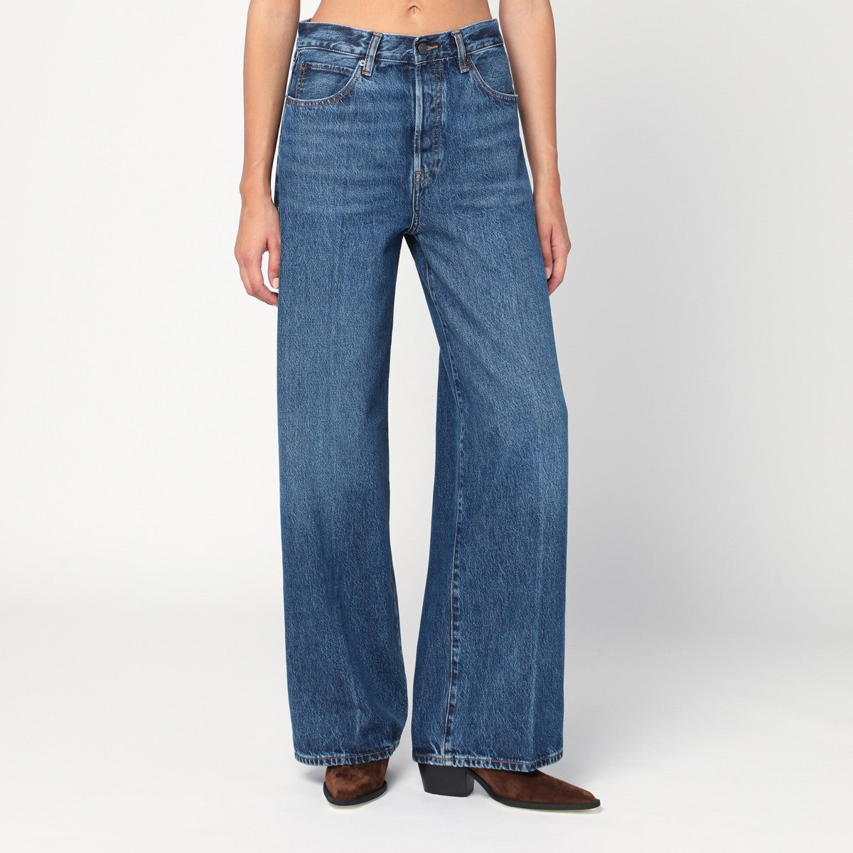 Frame The Collegiate blue jeans in recycled denim