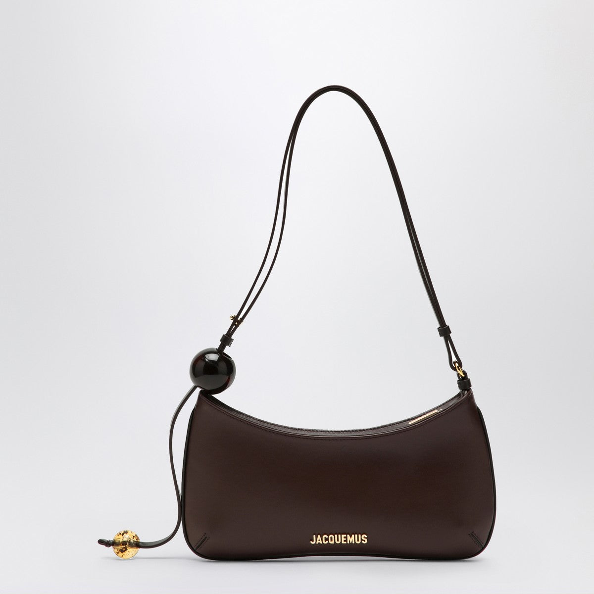 JACQUEMUS Le Bisou brown leather bag