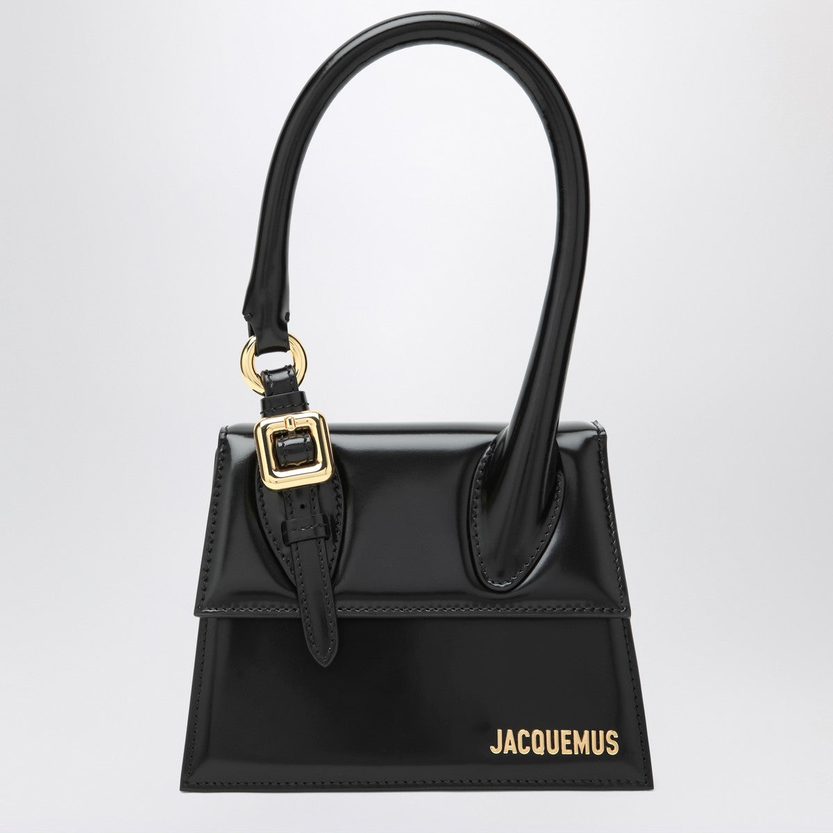 JACQUEMUS Medium black Chiquito bag with buckle