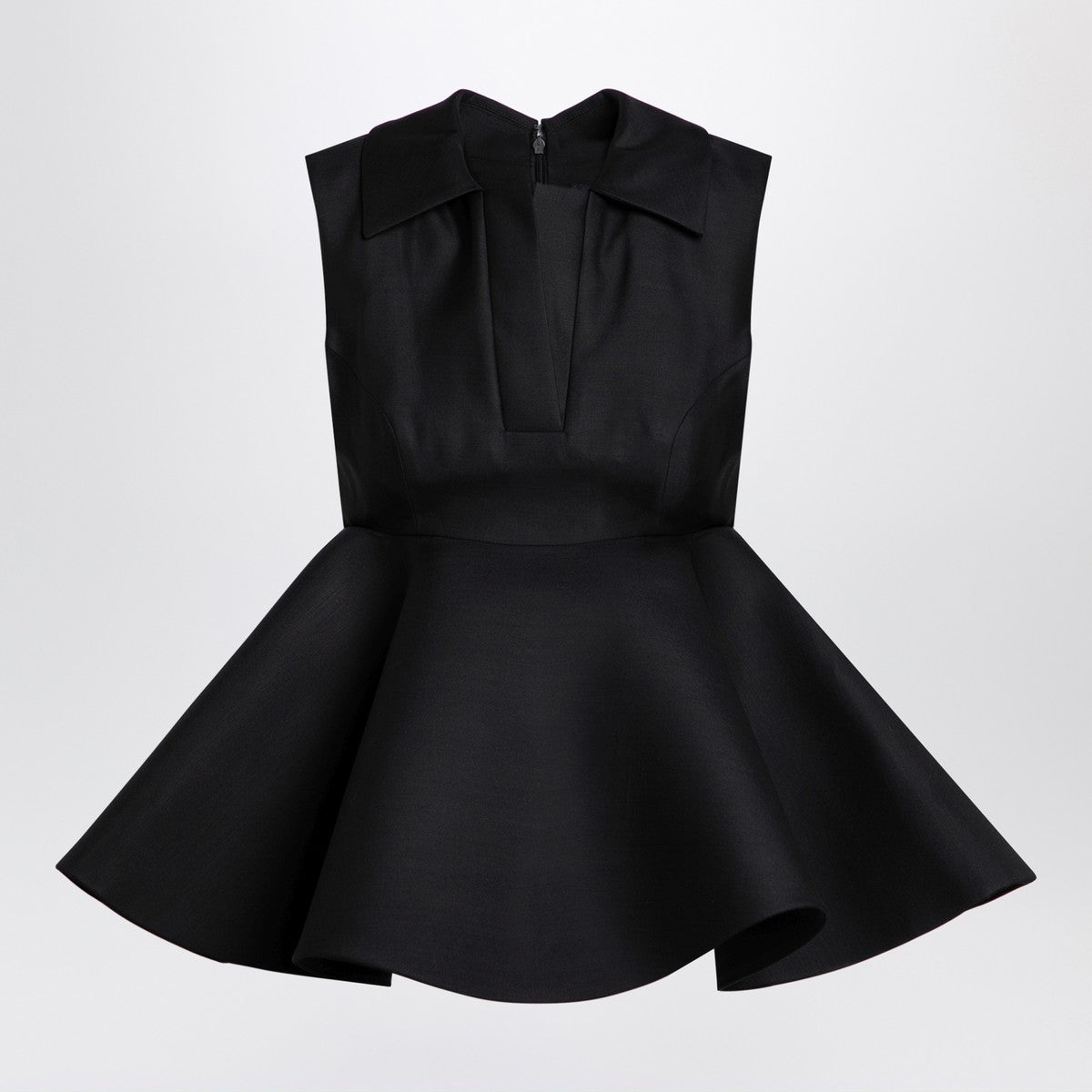 JACQUEMUS Black wool and silk Spalla Top