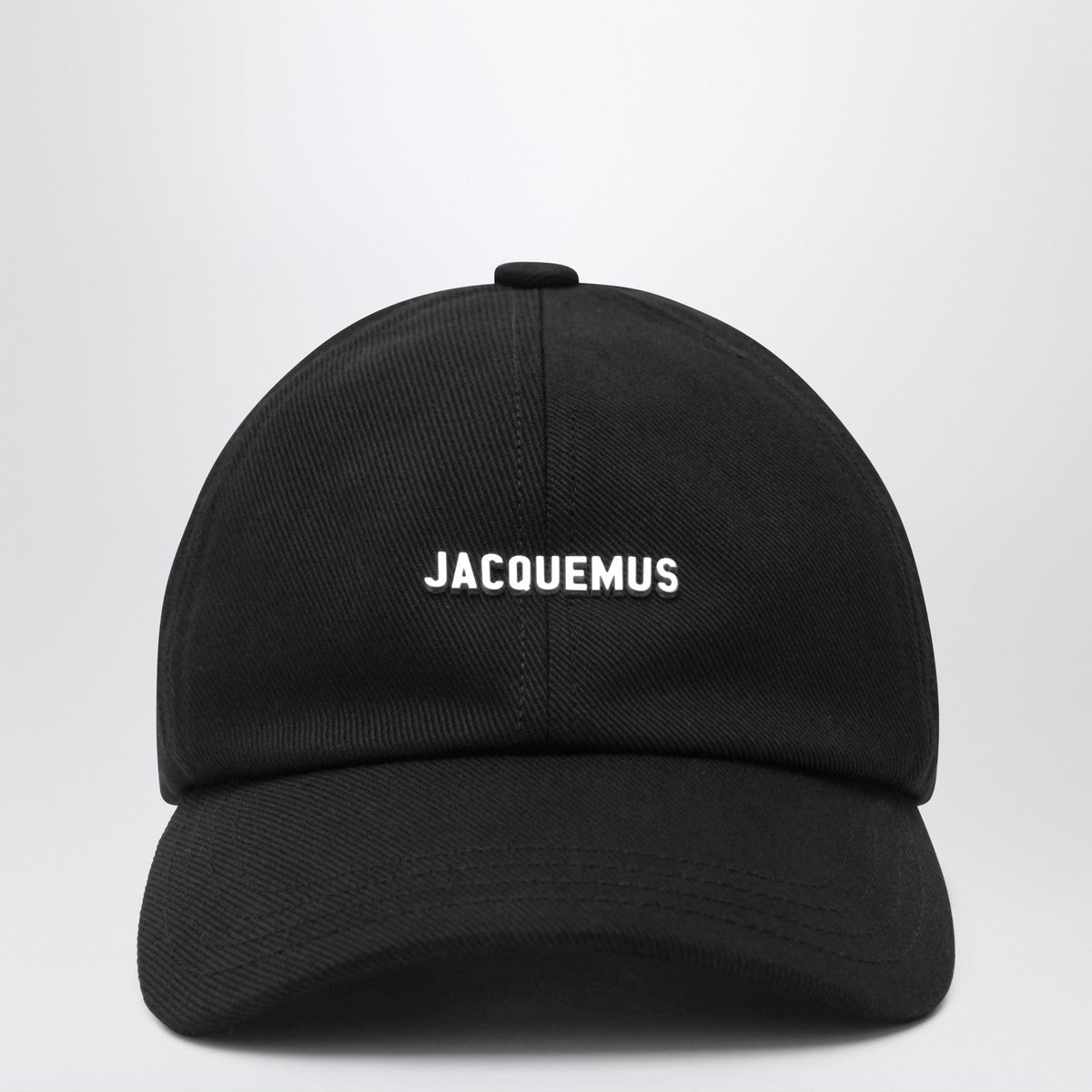 JACQUEMUS Black baseball cap with logo