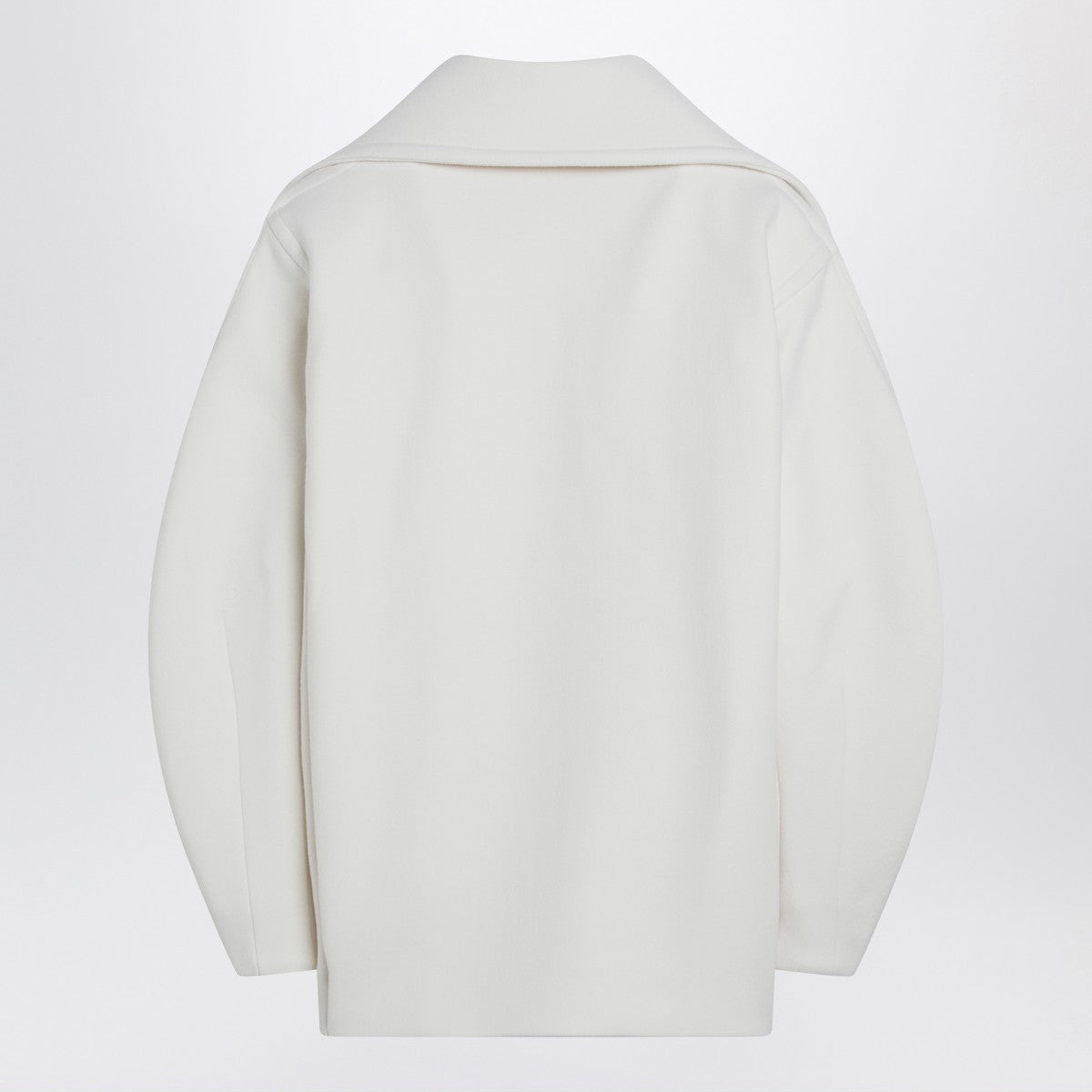 JACQUEMUS White wool double-breasted coat
