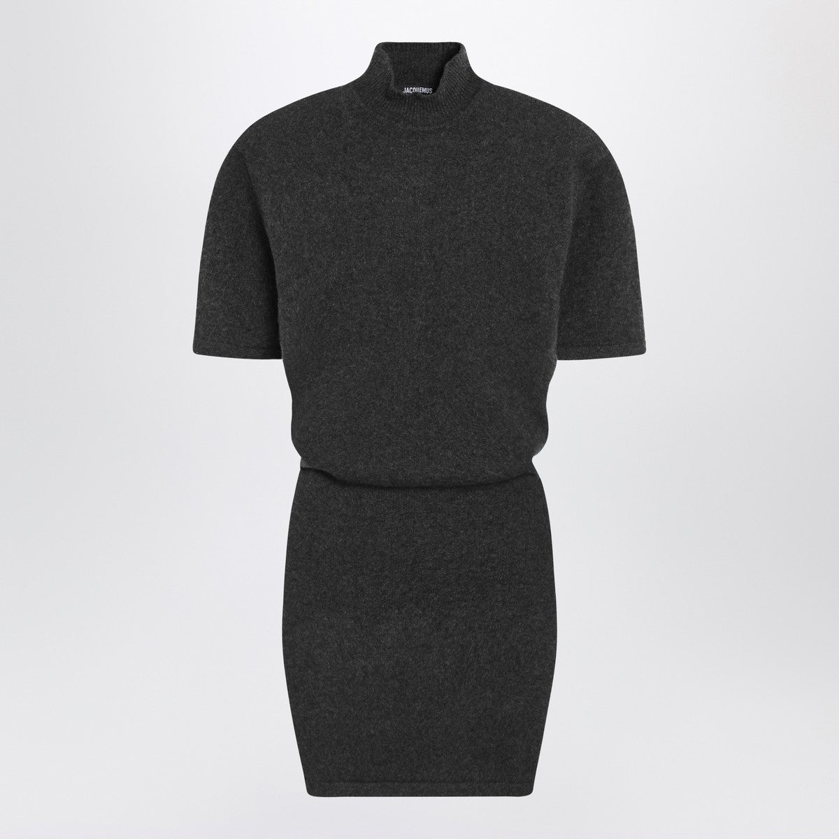 JACQUEMUS Dark grey wool and cashmere dress