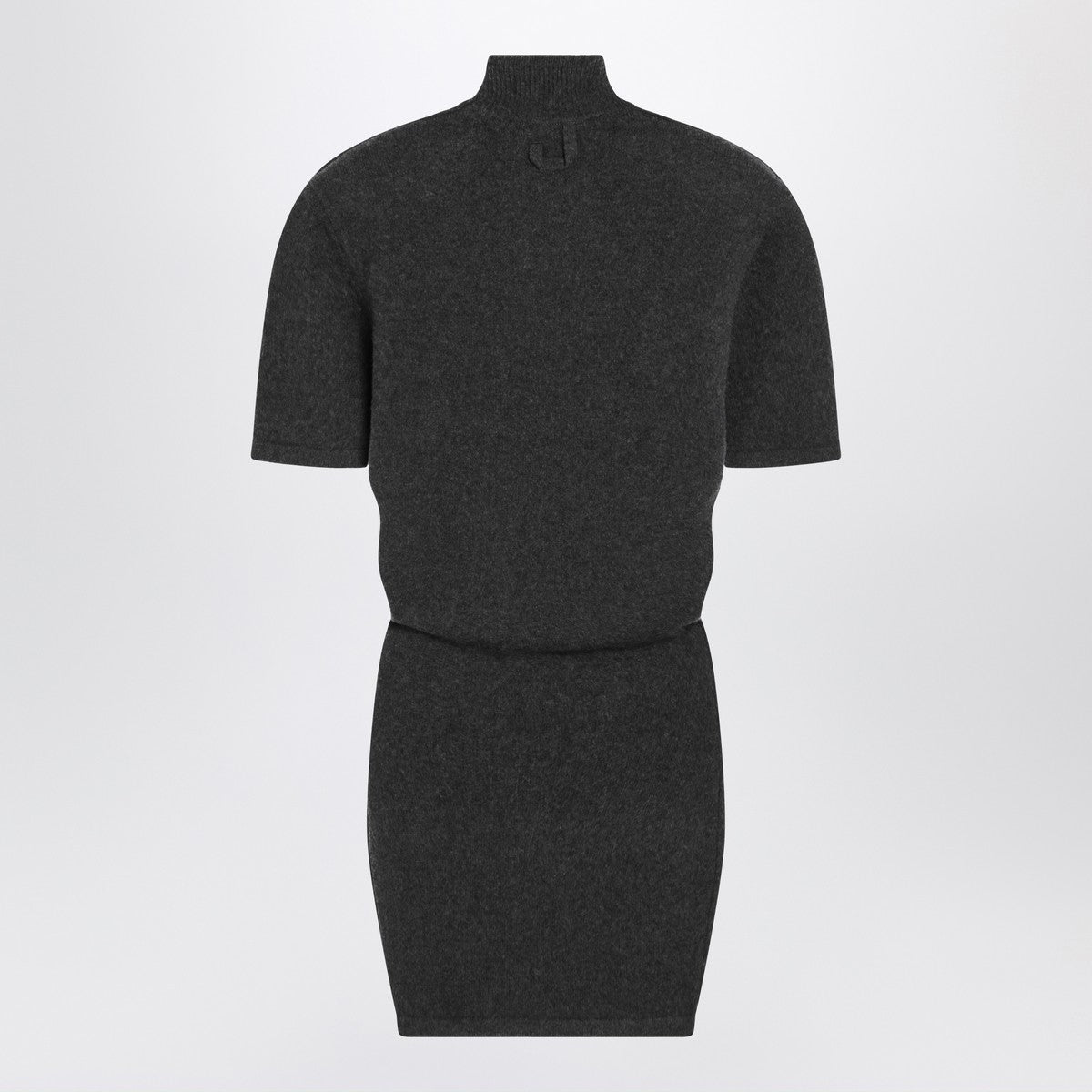 JACQUEMUS Dark grey wool and cashmere dress