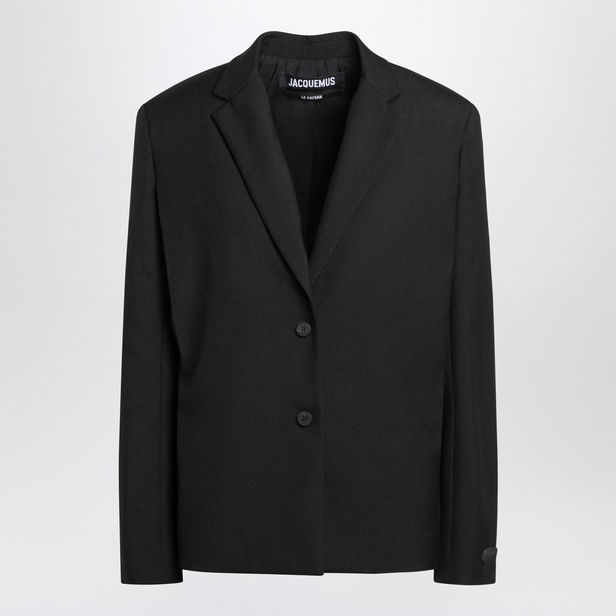 JACQUEMUS Black single-breasted wool jacket
