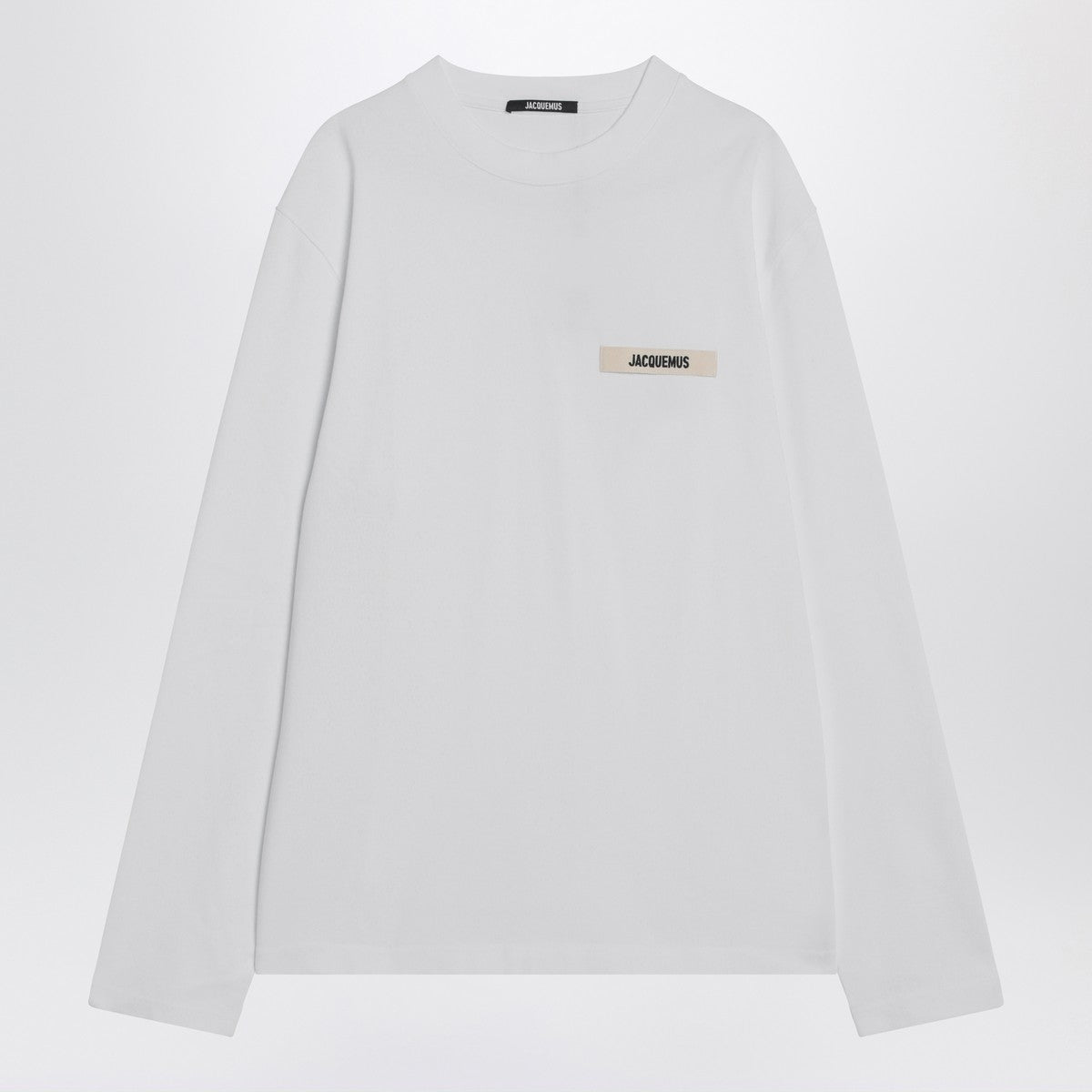 JACQUEMUS White long-sleeved cotton T-shirt