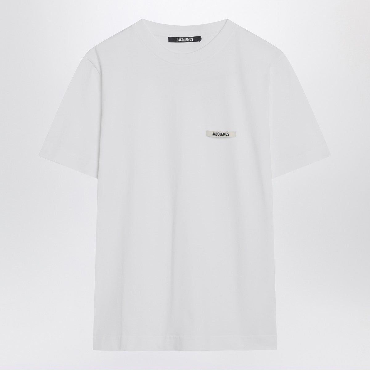 JACQUEMUS White T-shirt with logo patch