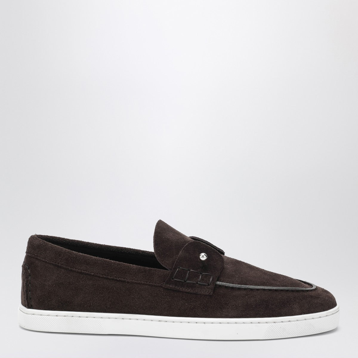 Christian Louboutin Chambeliboat loafers in Coffee-Coloured Suede