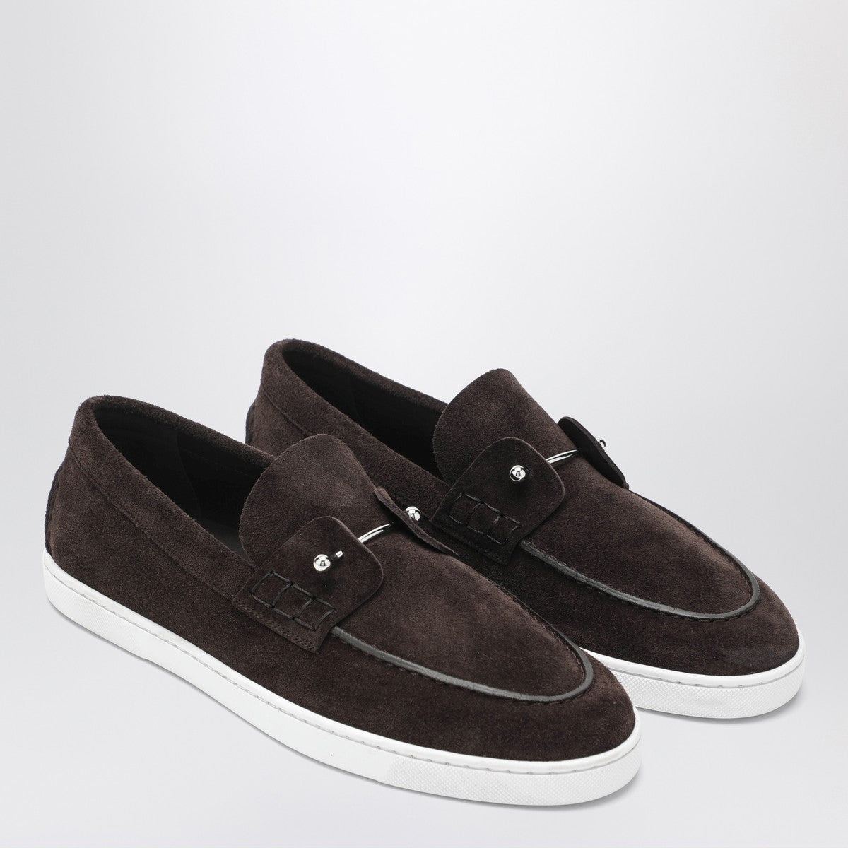 Christian Louboutin Chambeliboat loafers in Coffee-Coloured Suede