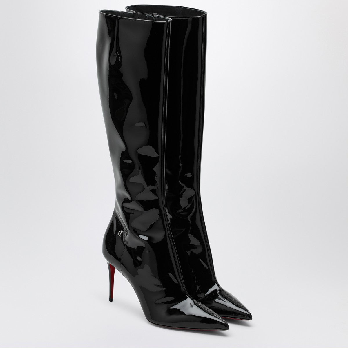 Christian Louboutin High black patent leather boot
