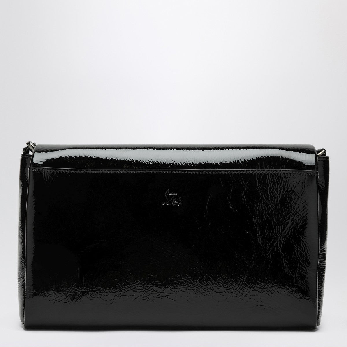 Christian Louboutin Loubi54 black patent leather clutch bag
