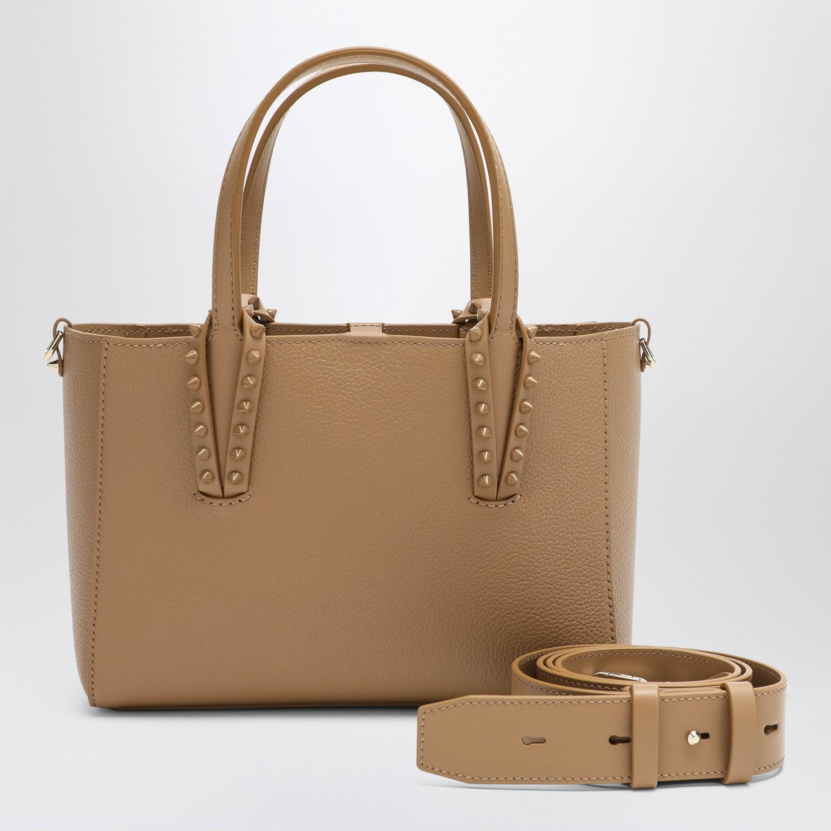 Christian Louboutin Beige leather Cabata mini tote bag