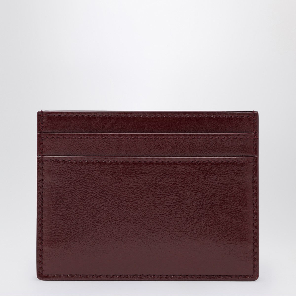 Saint Laurent Dark ruby leather credit card holder