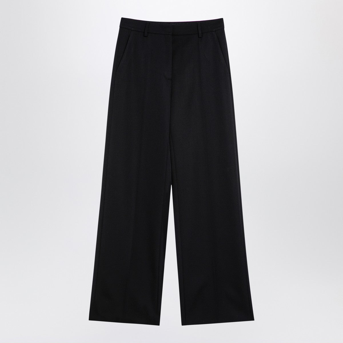 Valentino Black wool wide trousers