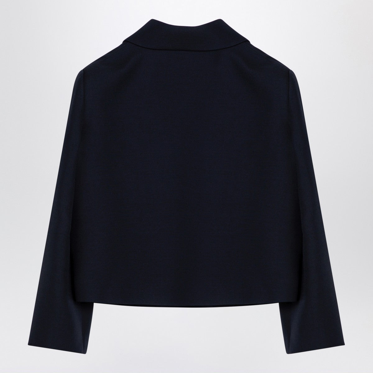 Valentino Single-breasted navy wool crop jacket