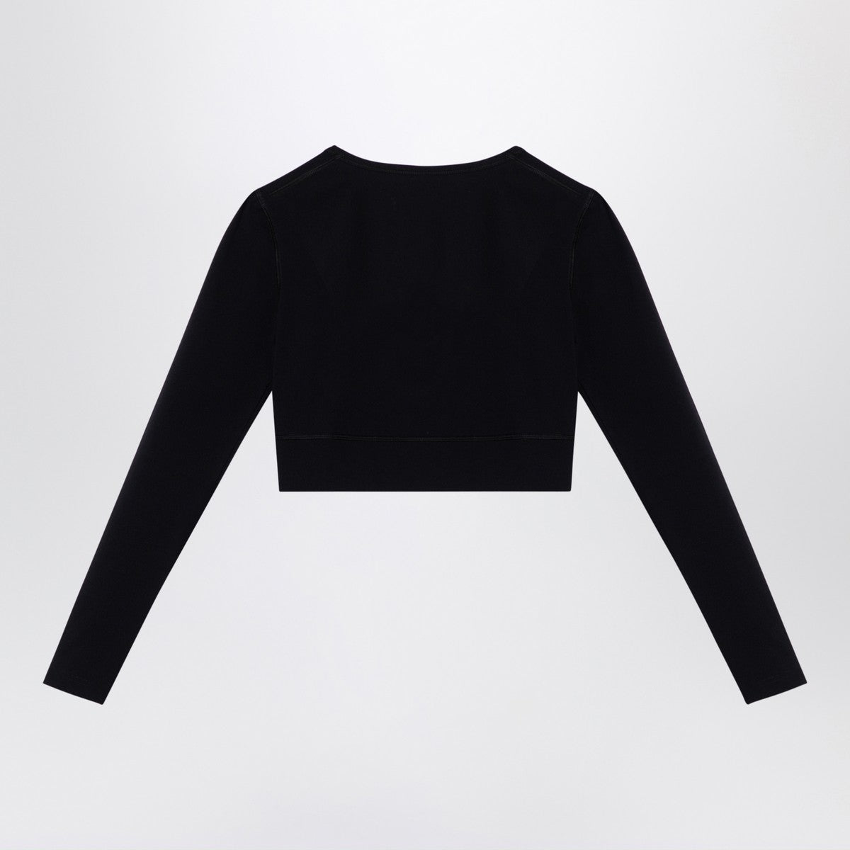 Balenciaga Black Activewear top in matt nylon blend