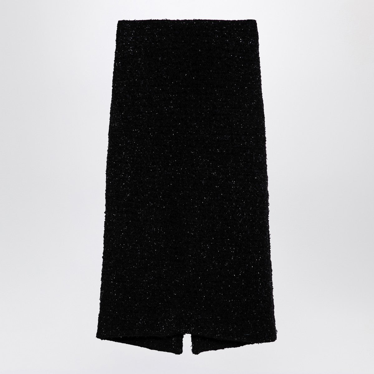 Balenciaga Black tweed midi skirt