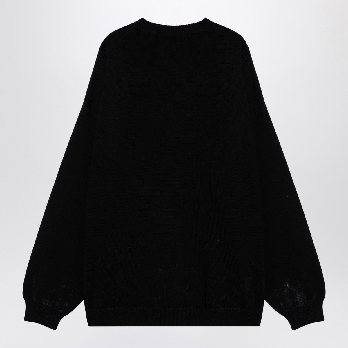 Balenciaga Black cotton blend jumper with print
