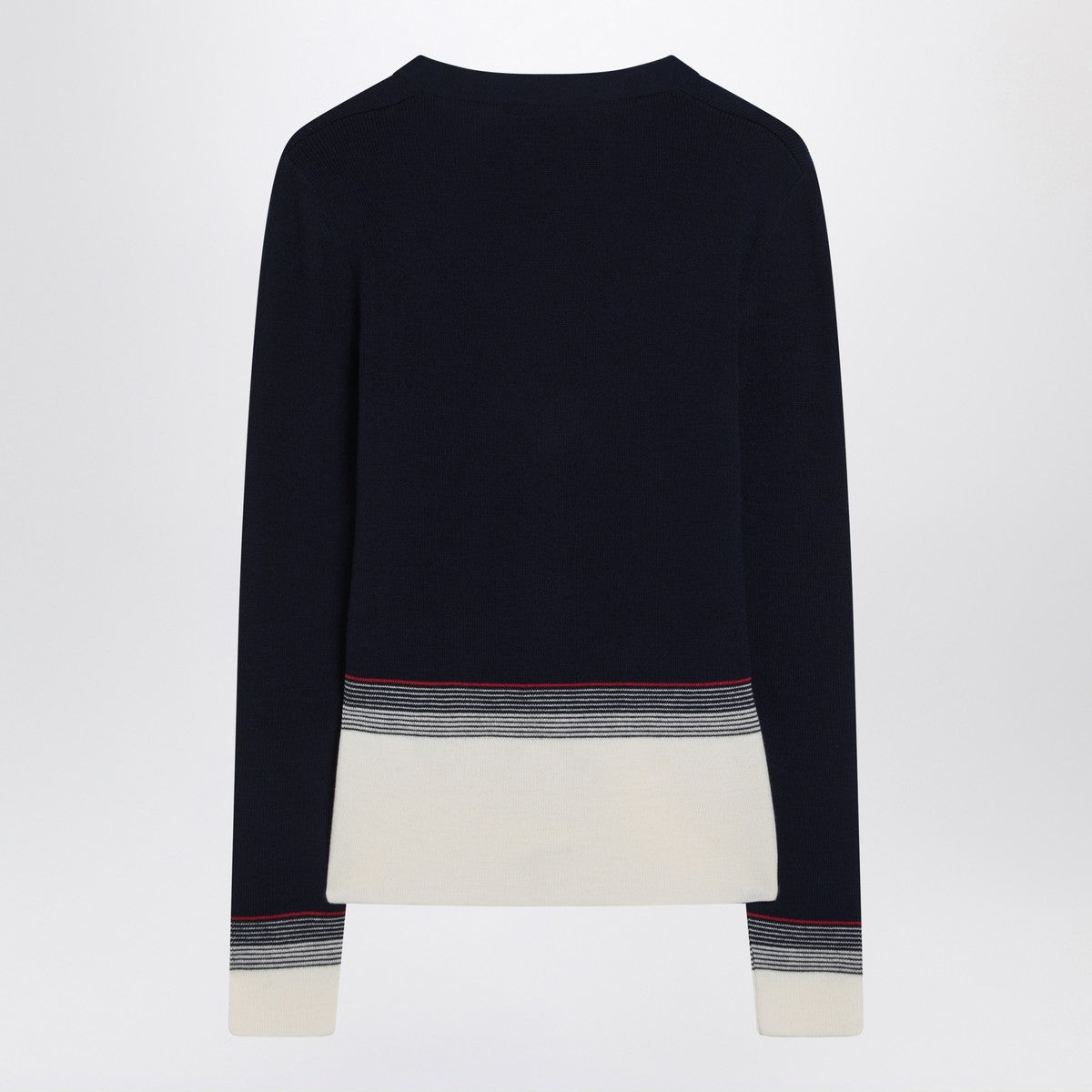 Cardigan with Chez Valentino embroidery in wool
