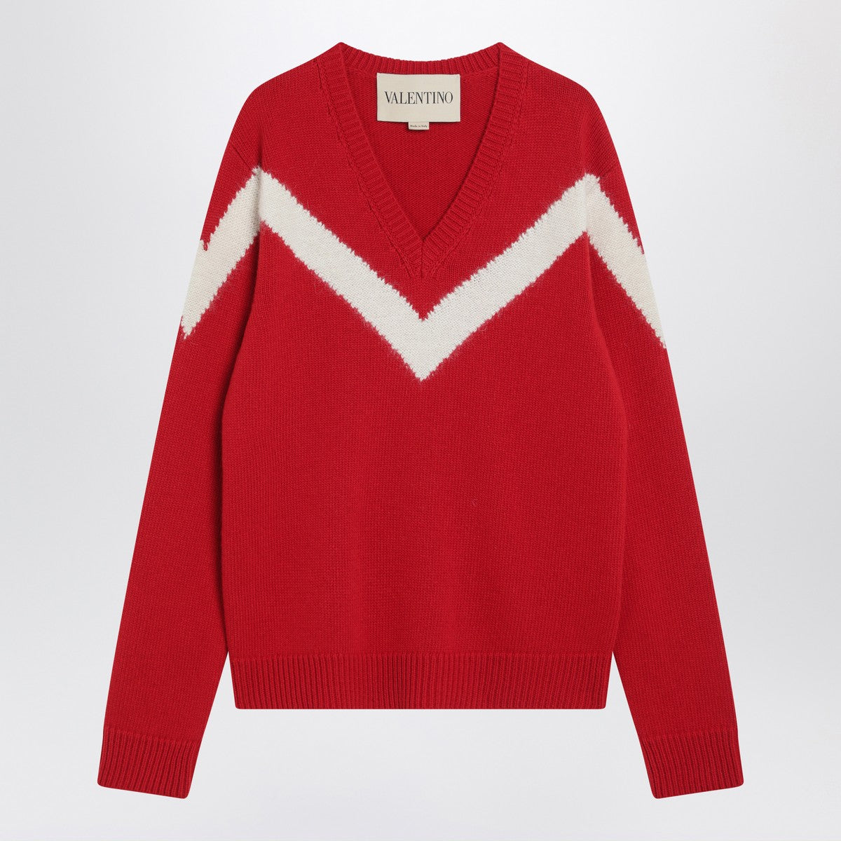 Valentino Red sweater with Vlogo on bow