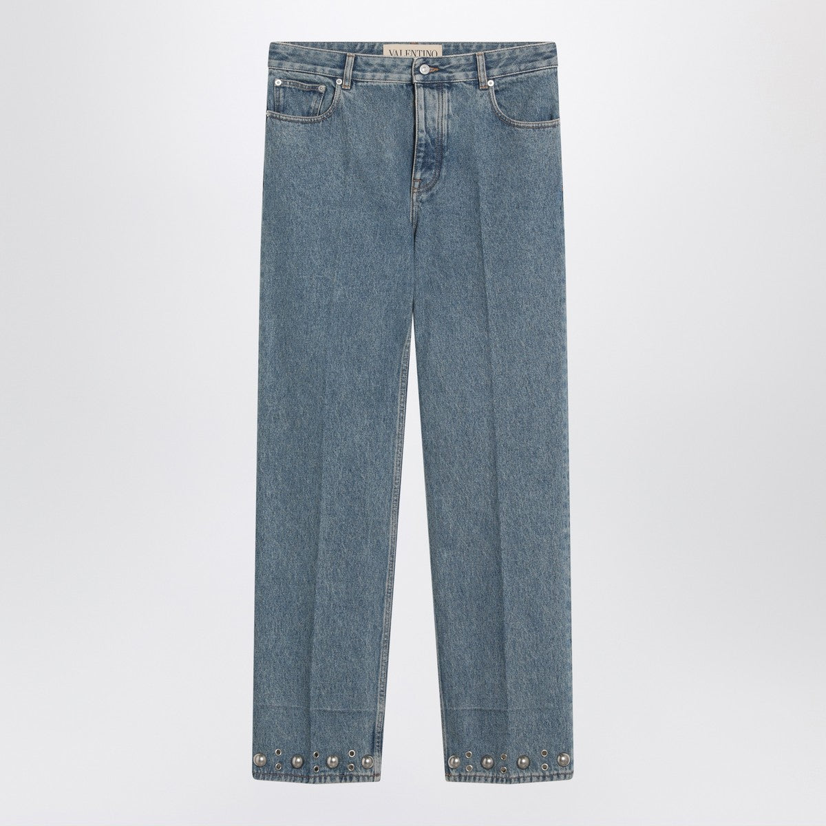 Valentino Medium blue jeans with cabochons