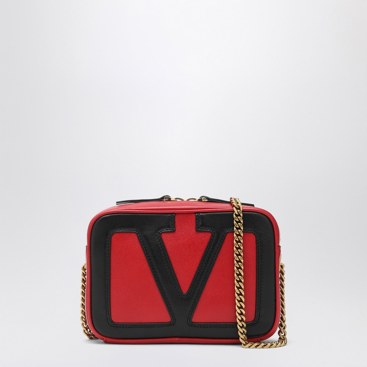 Valentino Garavani Viva Superstar chain belt bag red/black