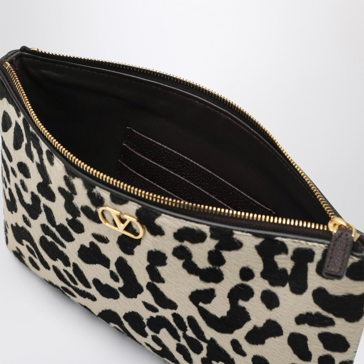 Valentino Garavani Animal-print pony-effect VLogo Signature pouch