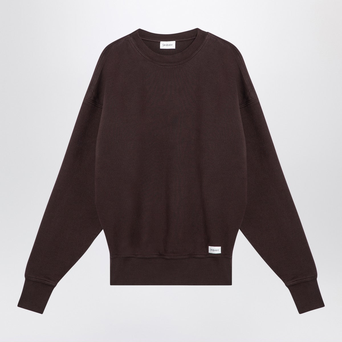 Saint Laurent Taupe coloured plush cotton sweatshirt