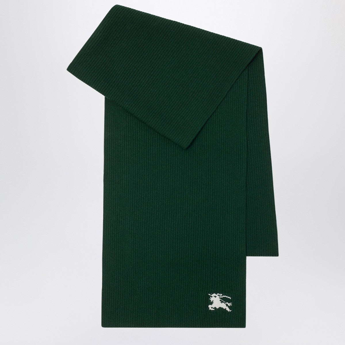 Burberry Dark green wool scarf