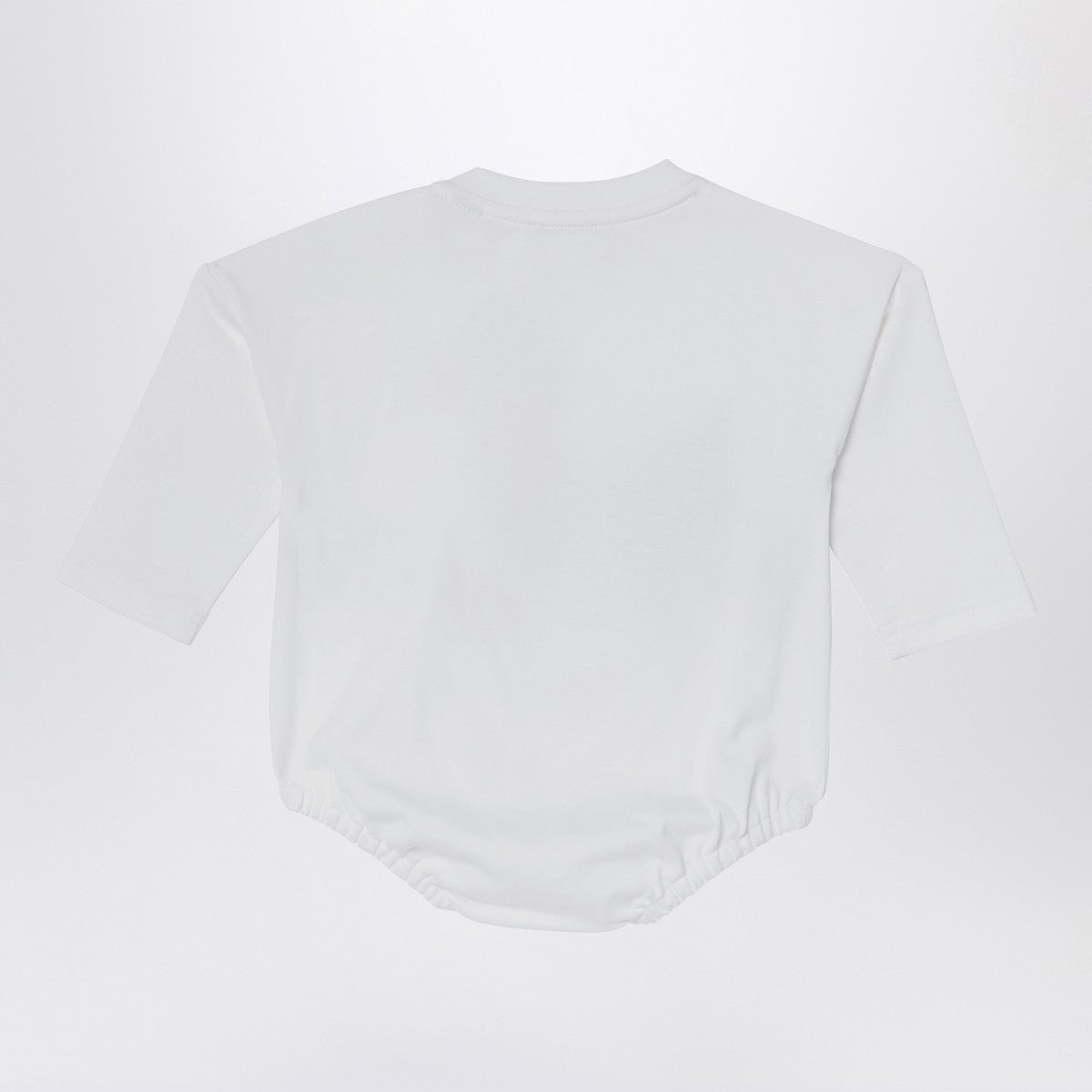 Burberry White sleepsuit with logo print