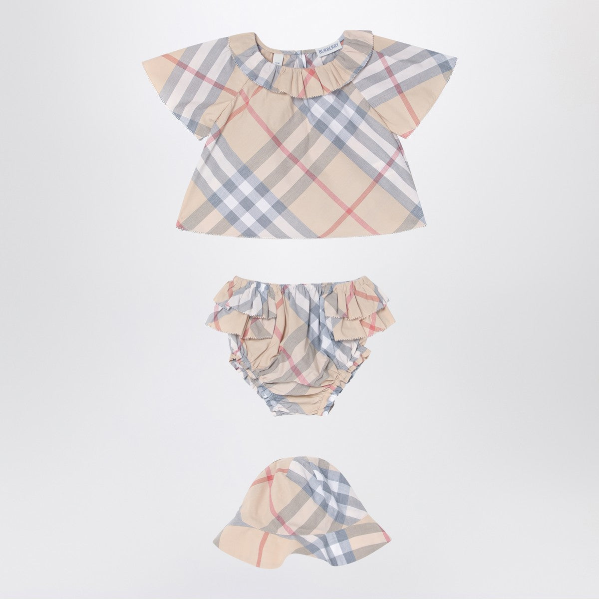 Burberry Set of three pieces light beige with pattern
