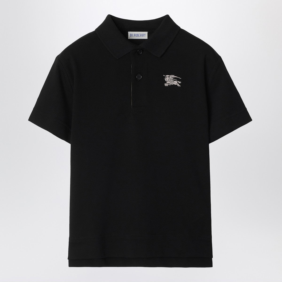 Burberry Black cotton piqué polo shirt