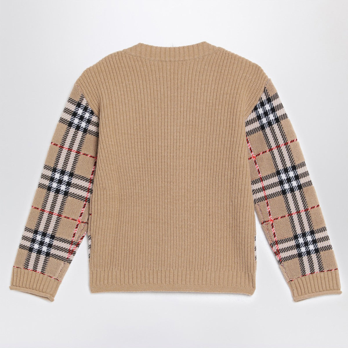 Burberry Beige check wool pullover