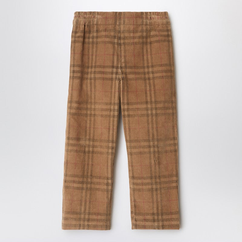 Burberry Check-pattern trousers in corduroy