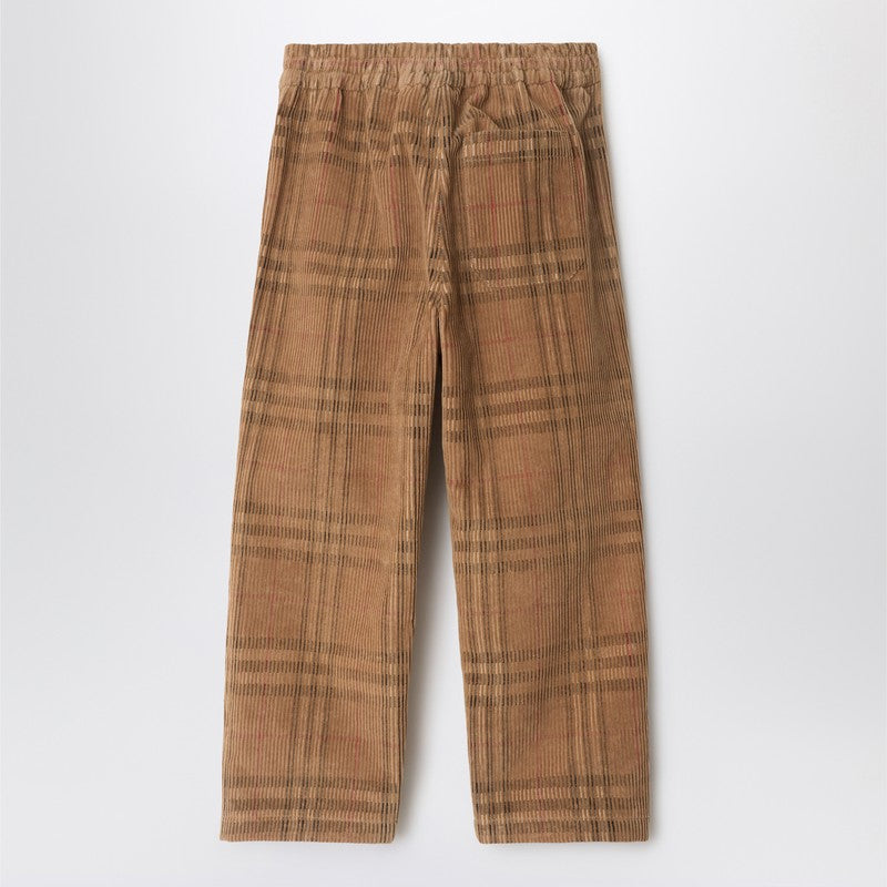 Burberry Check-pattern trousers in corduroy