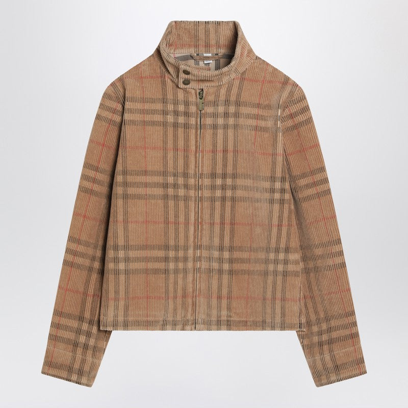 Burberry Corduroy jacket with Check pattern