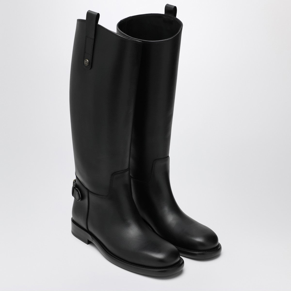 Burberry Black Cavalier leather boots