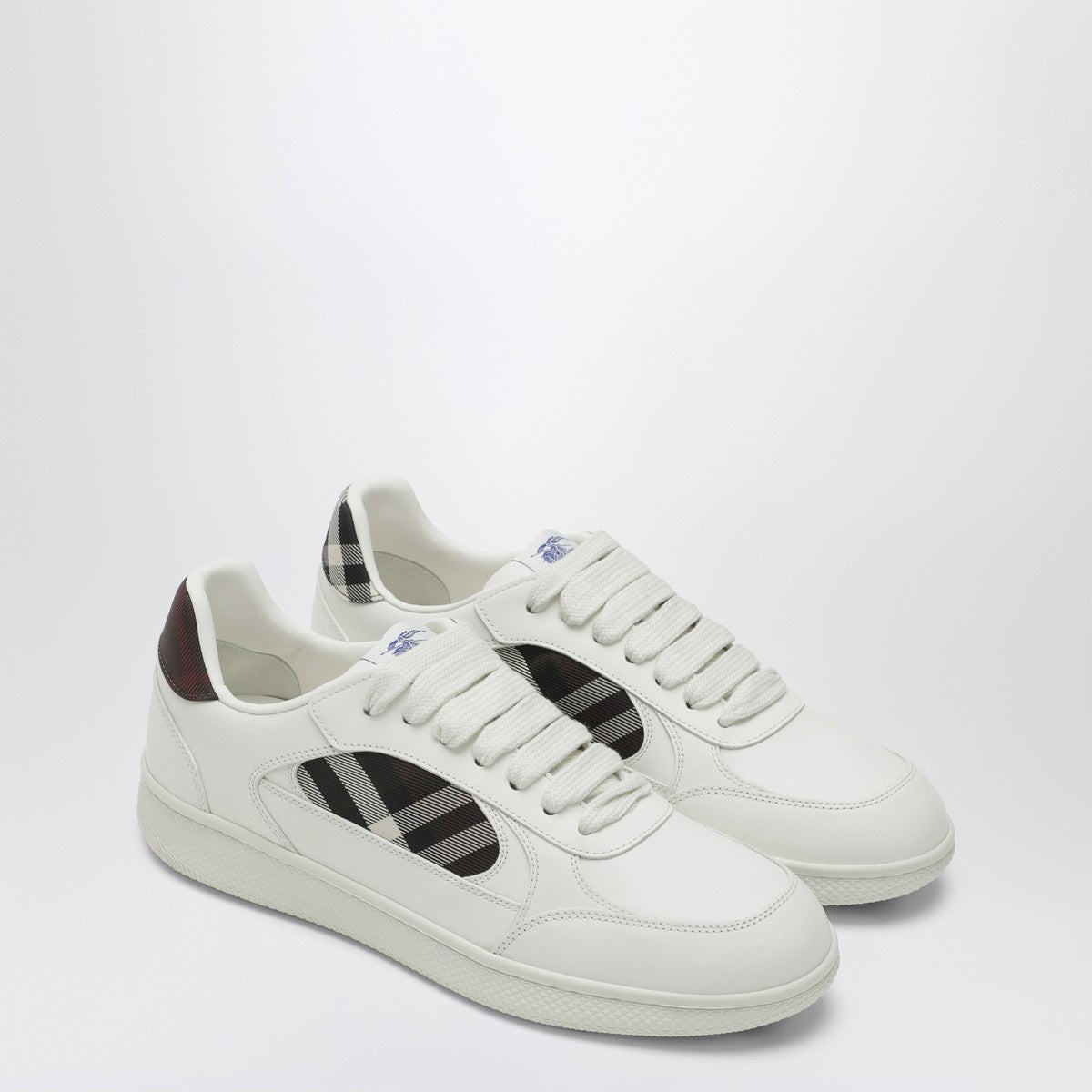 Burberry Leather and Check Sneaker Terrace