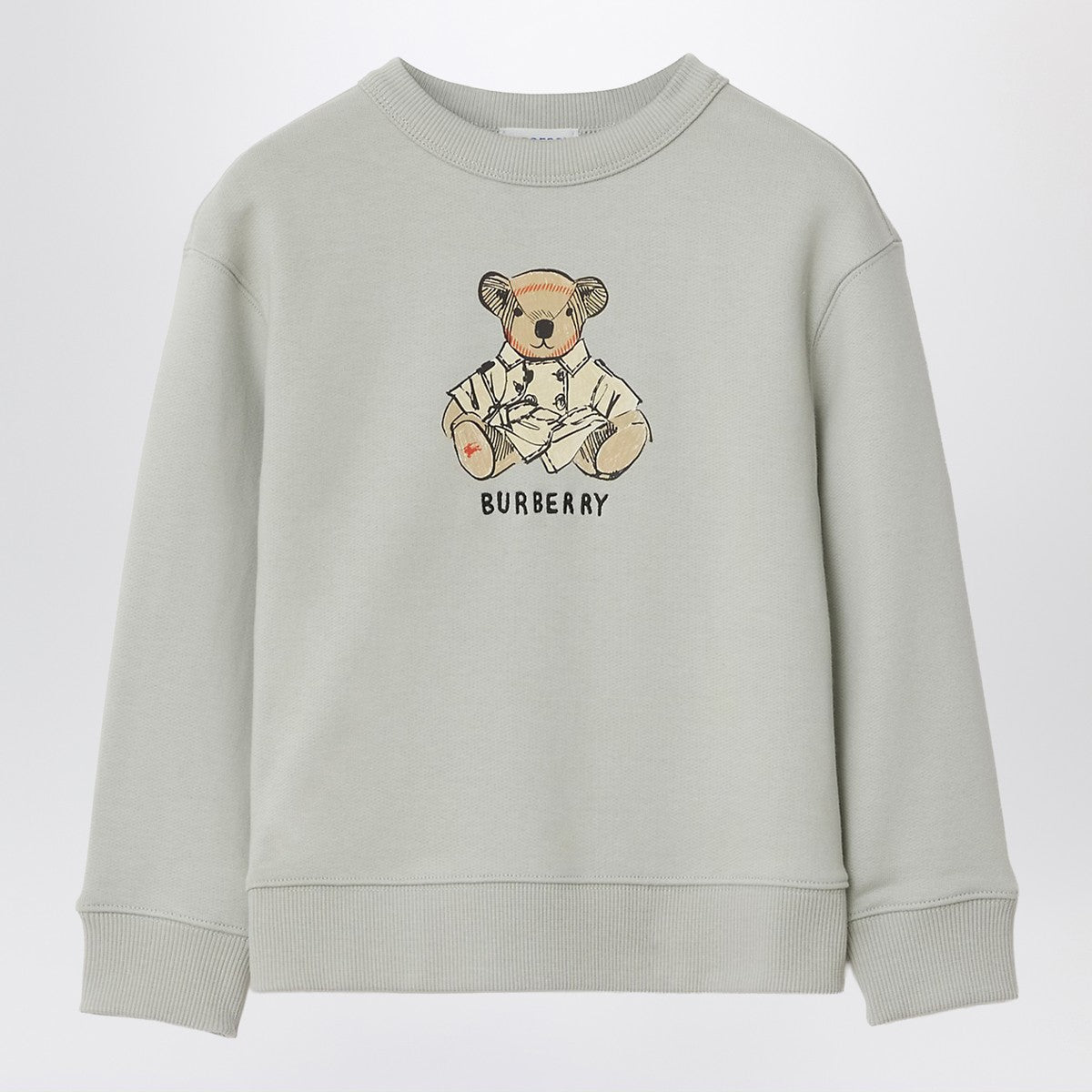 Burberry Limestone gray sweatshirt with bear wearing trench coat