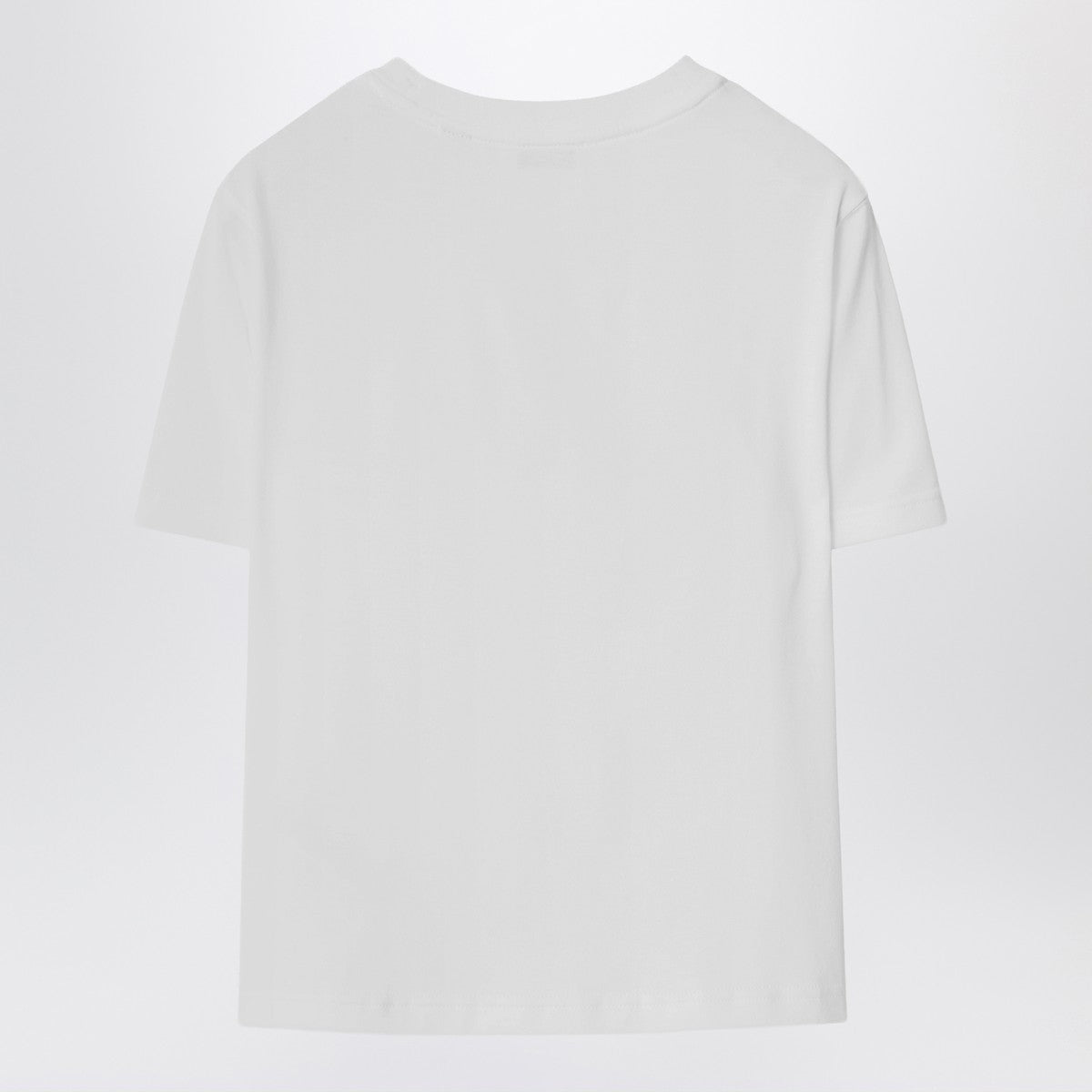 Burberry White cotton T-shirt with EKD Check