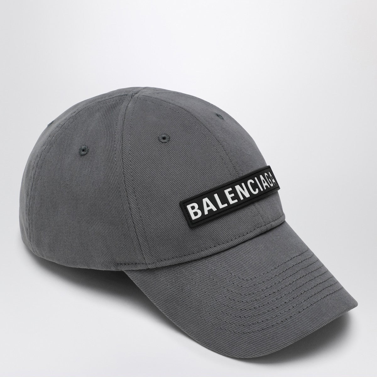 Balenciaga Grey cotton Patch baseball cap
