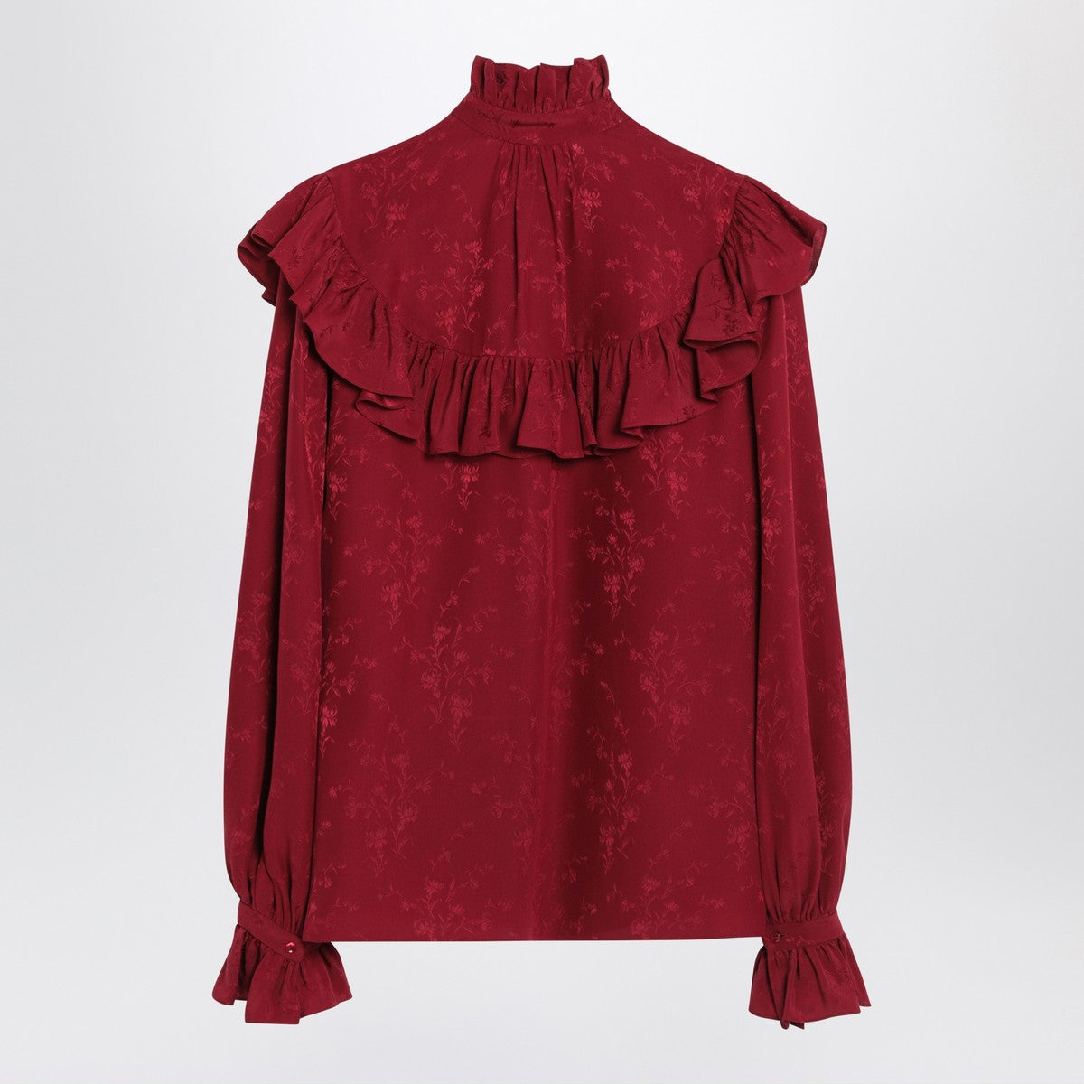 Saint Laurent Red damask silk shirt