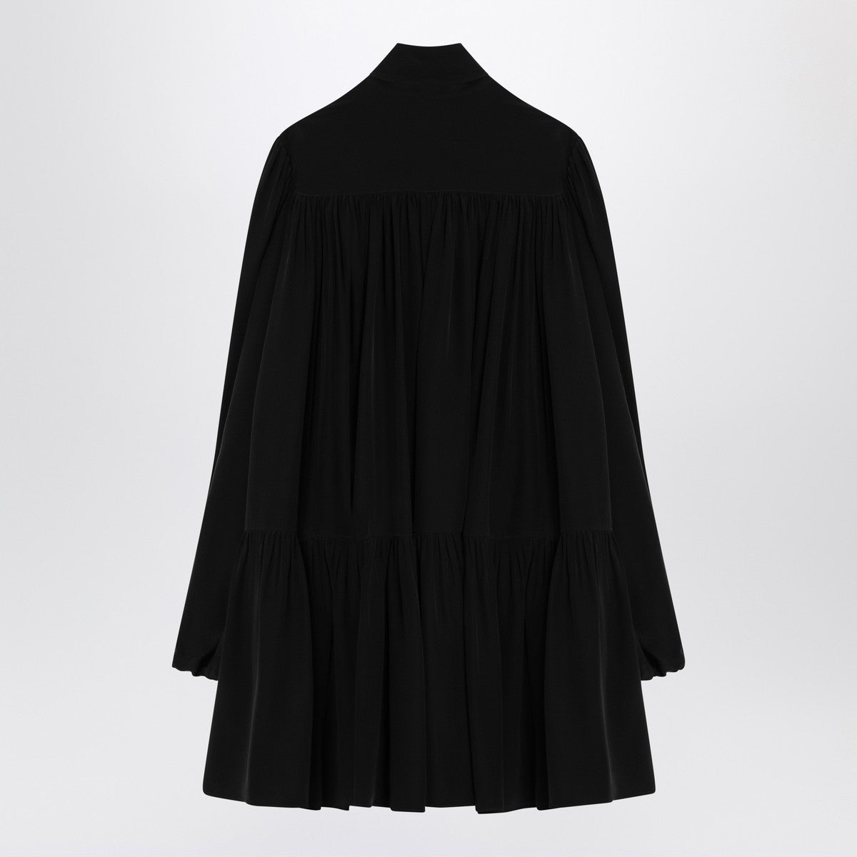 Saint Laurent Black lavallière dress in silk