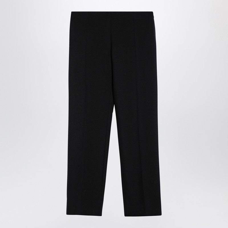 The Row Black wool trousers